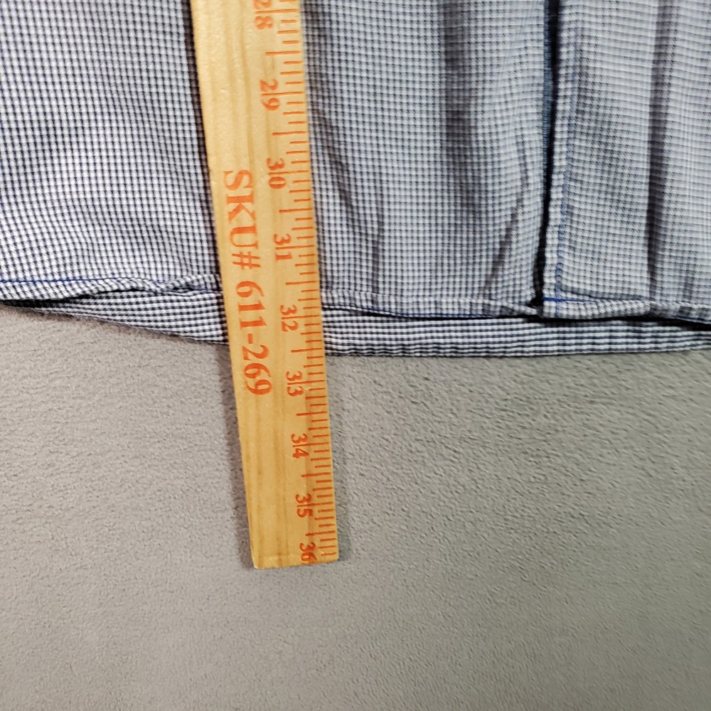 Tommy Bahama Shirt Mens 3XL Blue Micro Check Tencel Button Preppy Coastal Resort - Picture 5 of 8